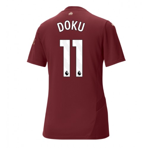 Fotbalové Dres Manchester City Jeremy Doku #11 Dámské Alternativní 2024-25 Krátký Rukáv